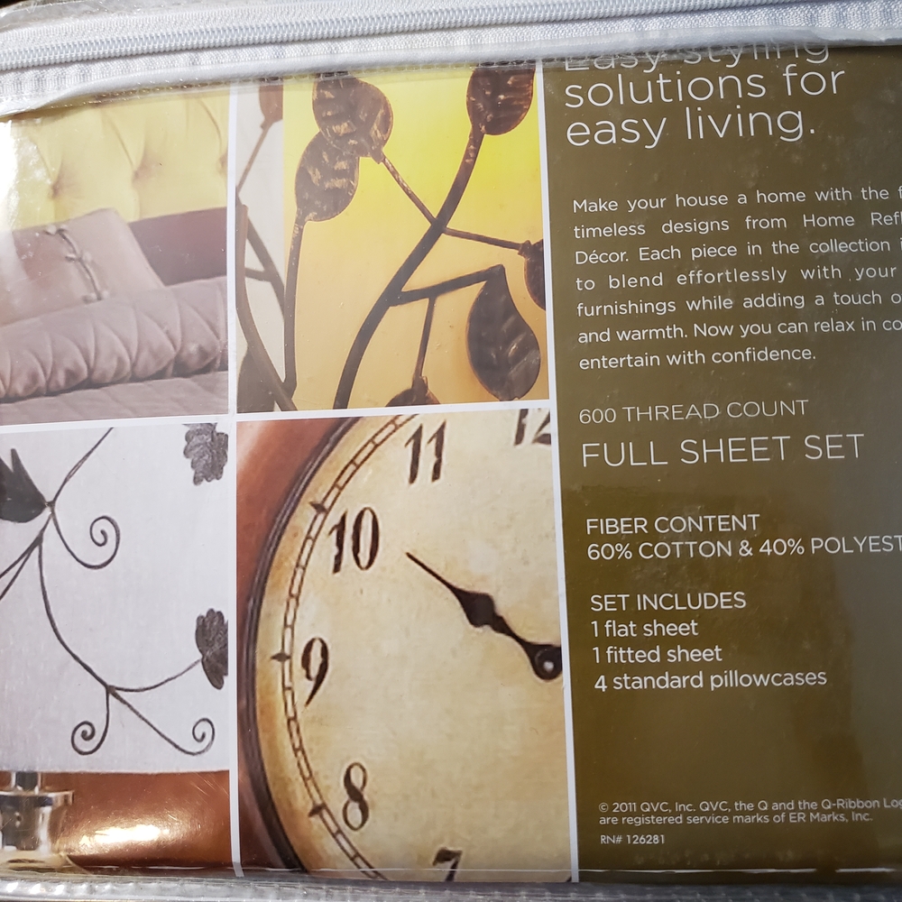 Silver & Grey Full Sheet Set QVC